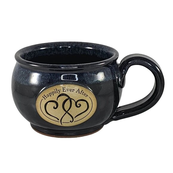 Handcrafted Sunset Hill Stoneware Happily Ever After Mug Coffee Cup Wedding Love - Picture 1 of 8